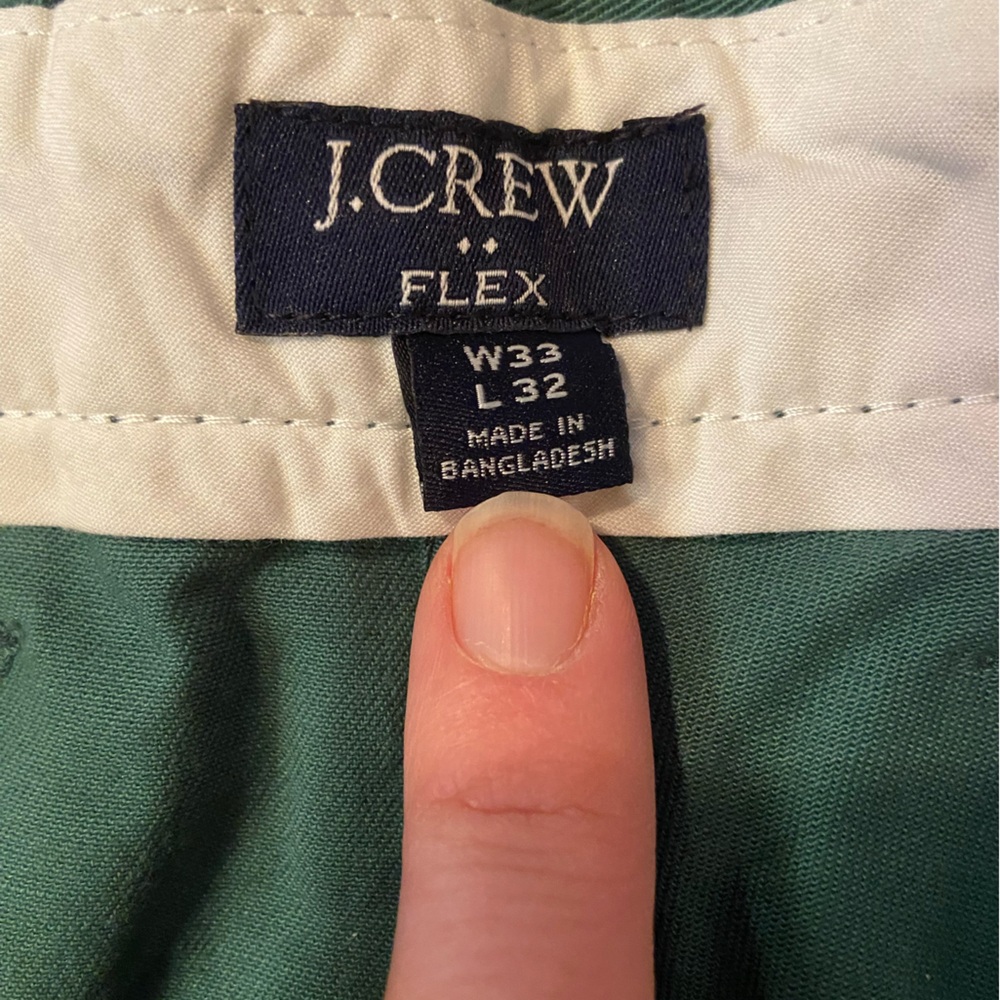 J Crew Factory men's straight leg chino Flex. Size 33/32